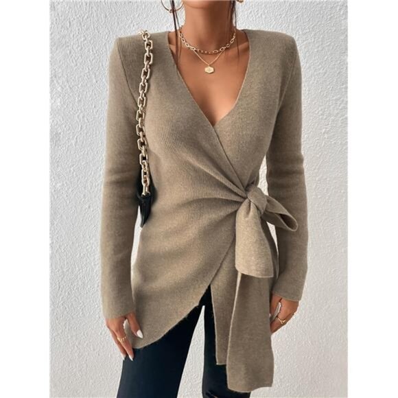 Wrap Knot Side Sweater - Picture 1 of 7